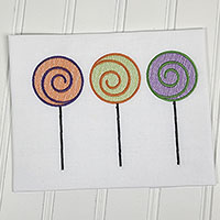 Halloween Lollipop Trio Machine Embroidery Design